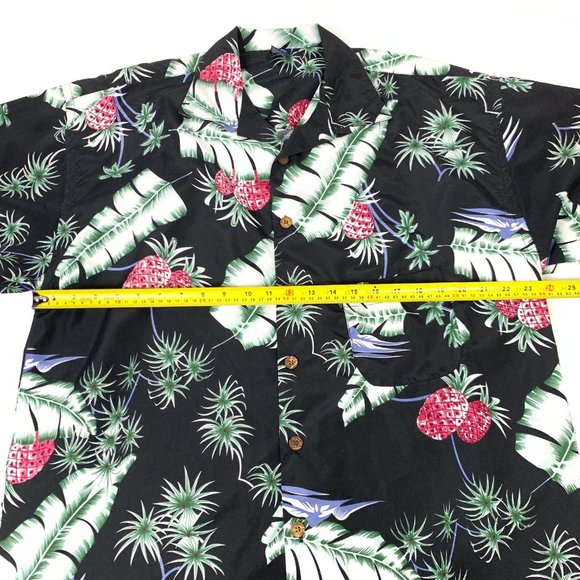 3/$25 Hang Ten Hawaiian Floral Button Down T Shirt L - Picture 7 of 9